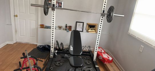 Bench press/squat bar weights up to 245 pounds