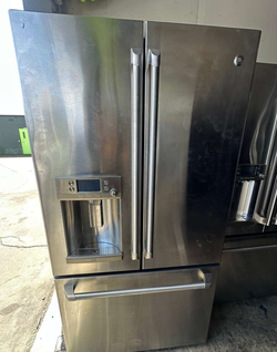 GE French Door Fridge – Stainless, Ice & Water Dispenser