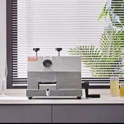 Commercial Sugar Cane Juicer, 110LBS/H High Output Machine with 3 Stainless Steel Rollers, B-2