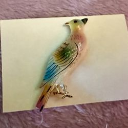 Vintage Scatter Pin -  Colorful Bird A. - New Out Of Box