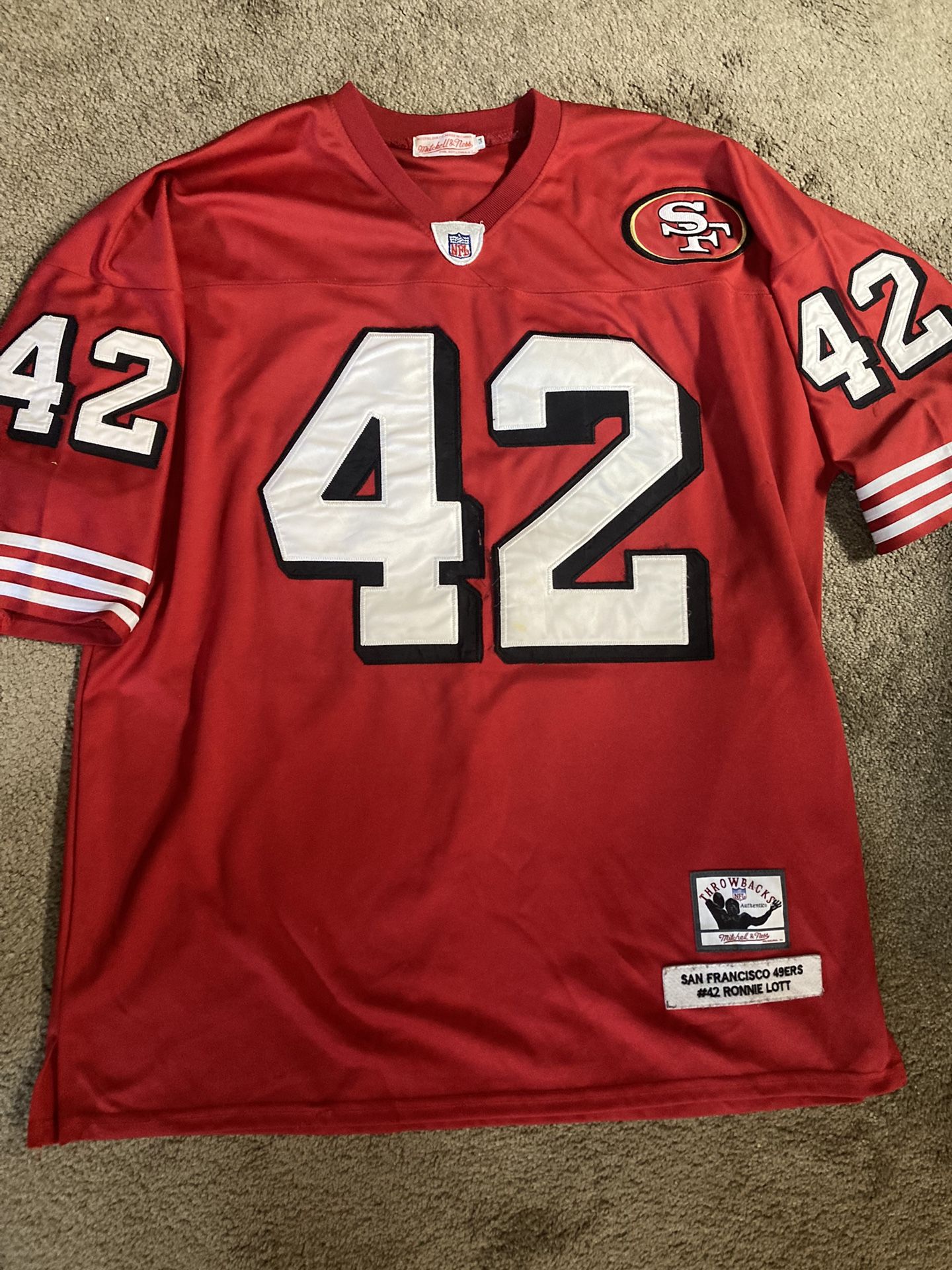 Mitchell Ness NFL San Francisco 49ers Ronnie Lott #42 Jersey