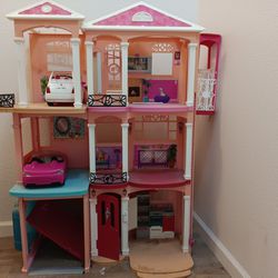 Barbie doll House With Furniture And Cars