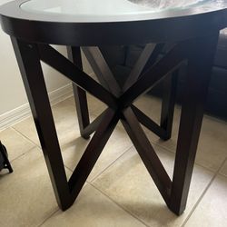 2 Glass Top End Tables