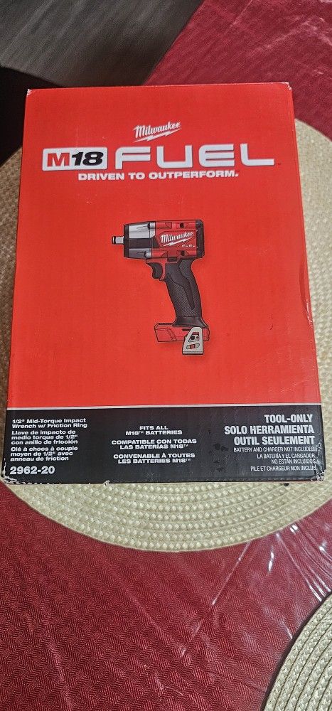 MILWAUKEE M18V FUEL BRUSHLESS 1/2 MID TORQUE IMPACT WRENCH FRICTION RING TOOL ONLY BRAND NEW