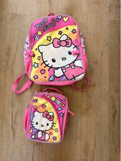Hello kitty back pack and lunch tote