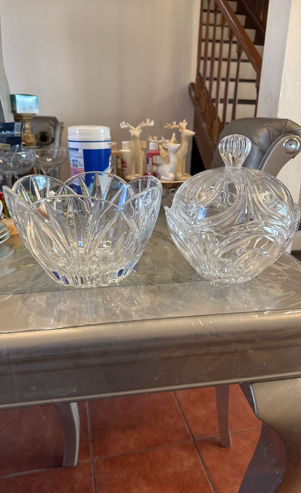 2 Cristal Candy Bowls