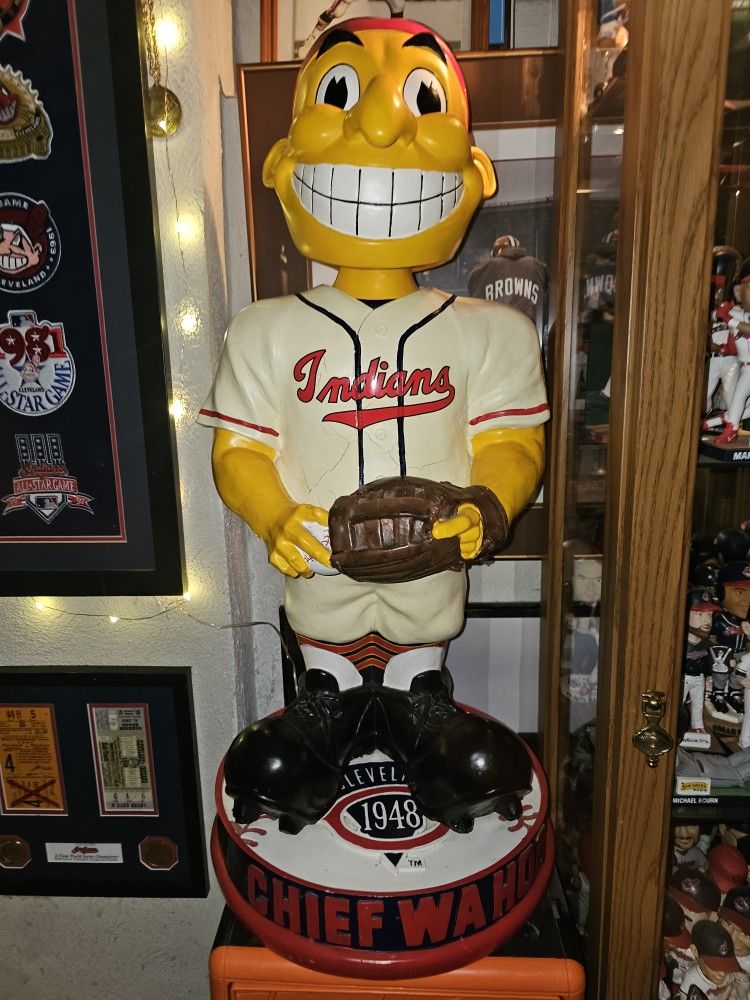 3 Ft Chief Wahoo Cleveland Indians Bobblehead 3 Ft Cleveland Guardians Bobblehead