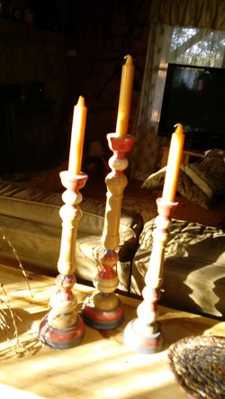 3 pc candle holder set