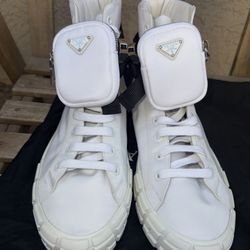 $1350  PRADA Sneakers Wheel Zipped Pouch Bag High-top Schuhe. size 44 (11 US)