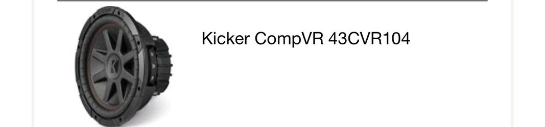 Pair of 10” kicker subwoofers