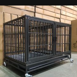 Dog Pet Cage Kenenl Heavy Duty Size 43 With Divider And Trays New In Box 📦 