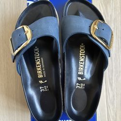 Birkenstock Madrid Big Buckle - Blue / Narrow Fit