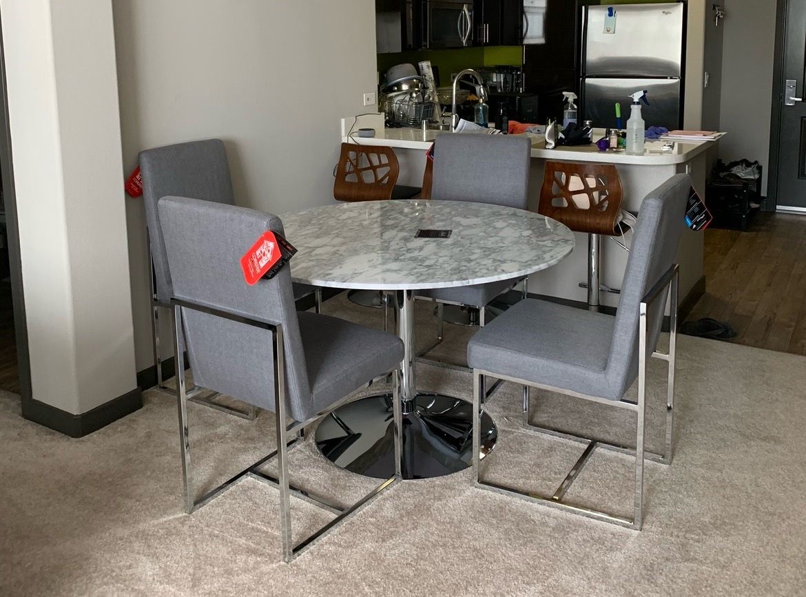 Japanese Marble Dining set for 4