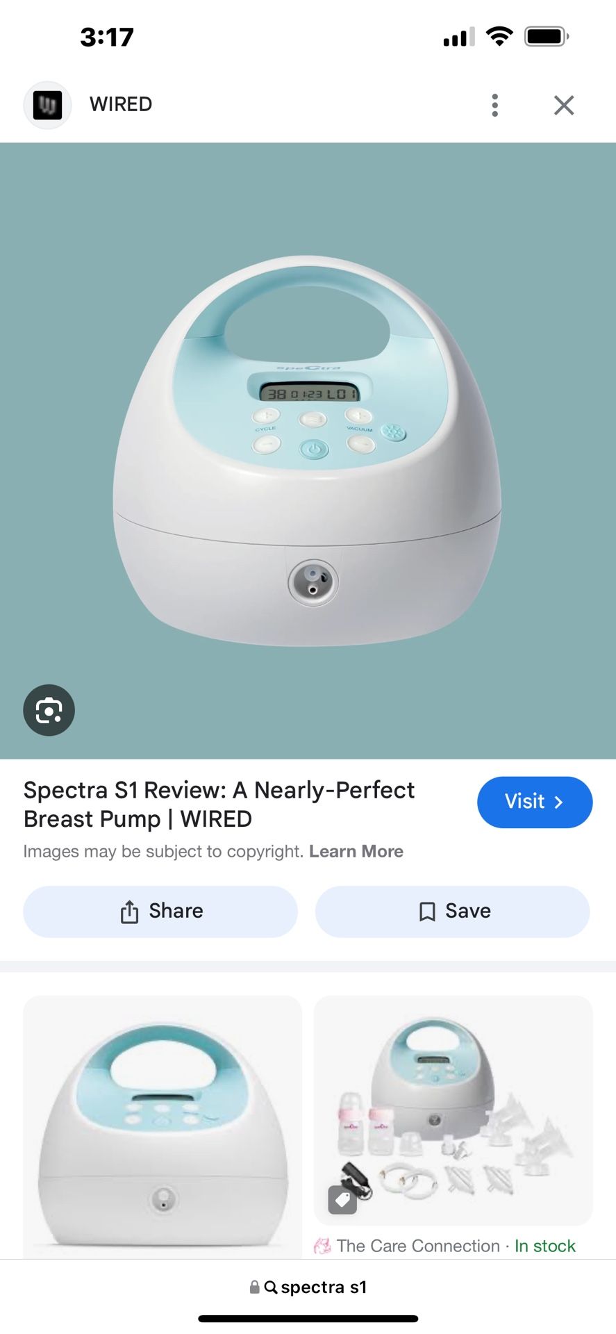S 1 Breast Pump New