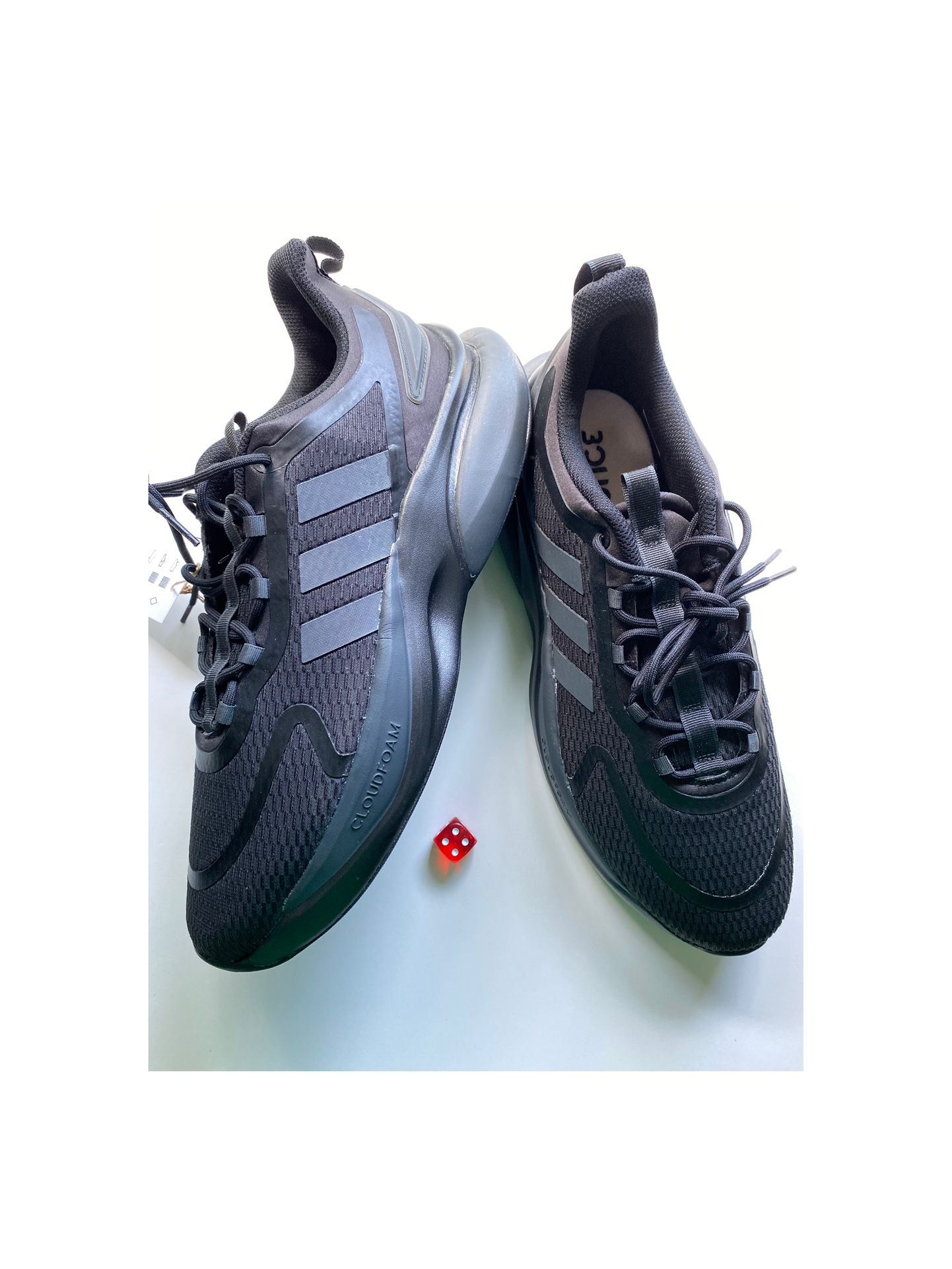 Adidas AlphaBounce + Running Sneaker Black Trainers Men’s sz 13.5 NEW NO BOX!