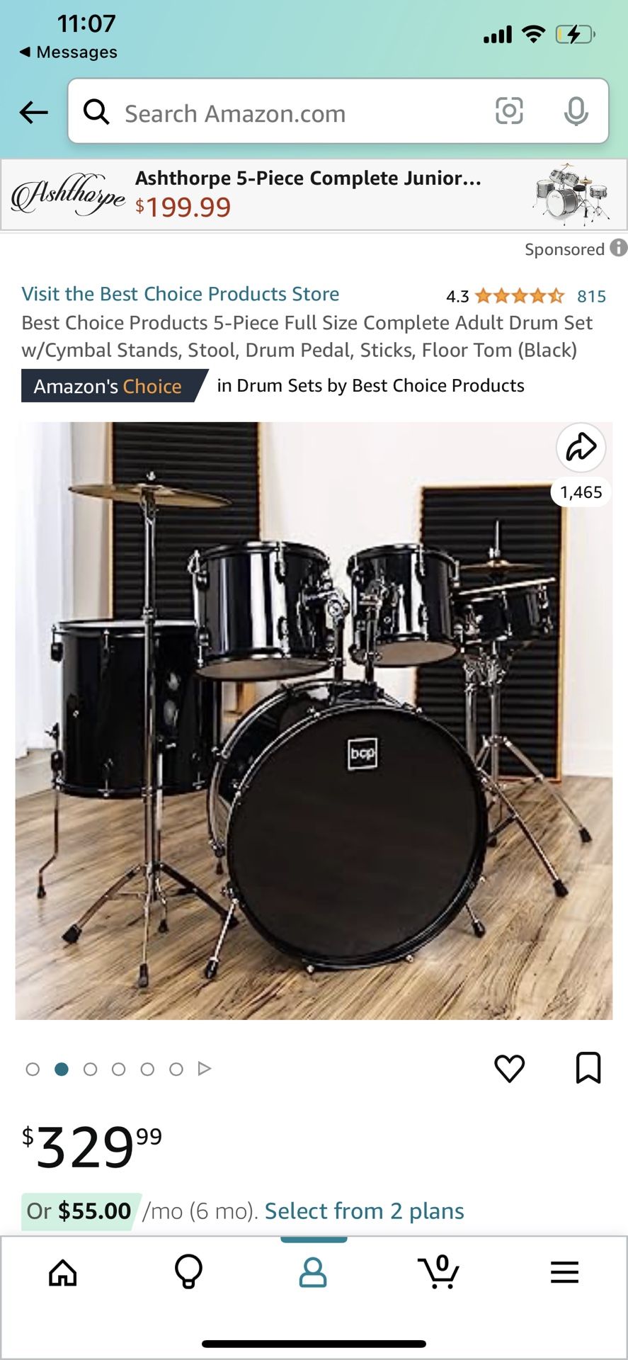 Brand New Piece BCP Drum Set In Box $275 *unboxed* for Sale in