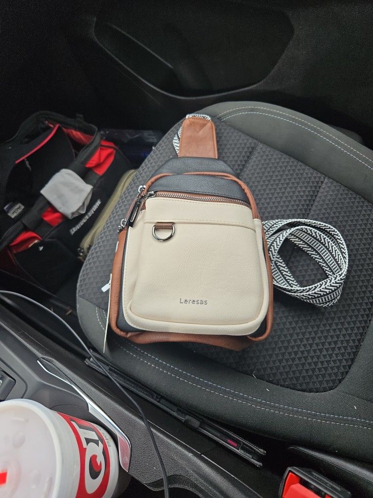 7L Sling Bag for Women Men Vegan Leather Crossbody Bags Fanny Pack Purse Backpack Over Shoulder Bag Travel Anti Theft