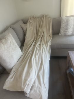Velvety Texture Lined Curtains 55” Wide 85” Long