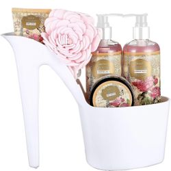 Draizee Heel Shoe Rose Scented Home Relaxation Fragrance Spa Gift Basket Set