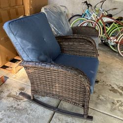 Two-piece Patio Rocking Chairs Brand New Patio Set Outdoor Furniture Sillas Medadoras 🆕🚛🚎🆕