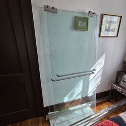 Barely Used Bathroom Sliding Glass Doors – Excellent Condition
