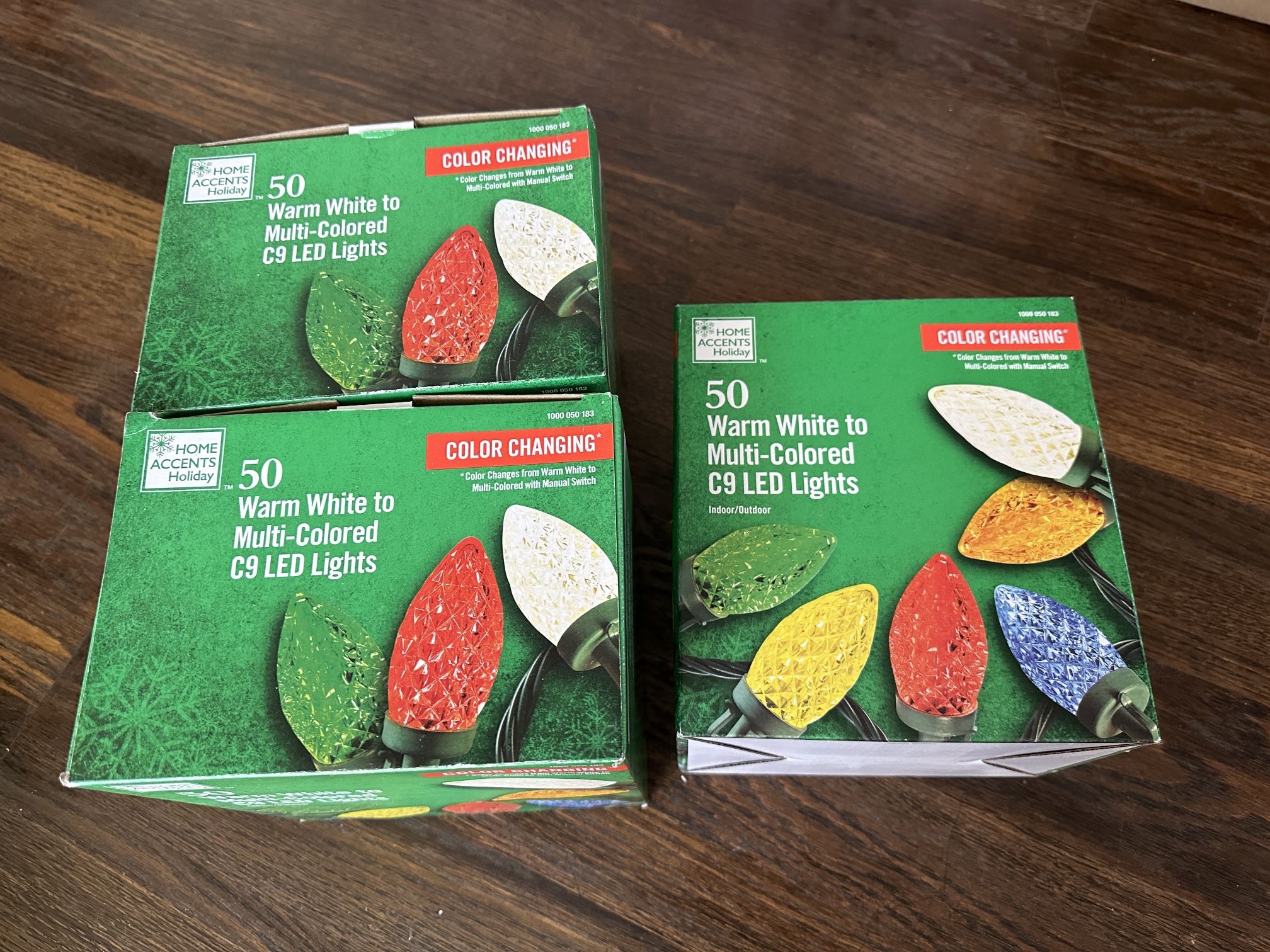 NEW Christmas 50L ww to multi-colored faceted C9 LED lights