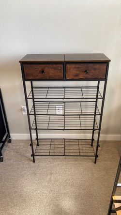 Ironwood Shoe Rack w/ Drawers