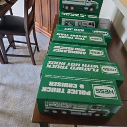 Large Lot Of HESS TRUCKS- New