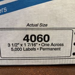 Avery 4060 Continuous Computer Labels 5,000 Box