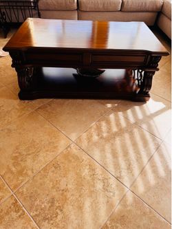 Walnut Color Extending Coffee Table