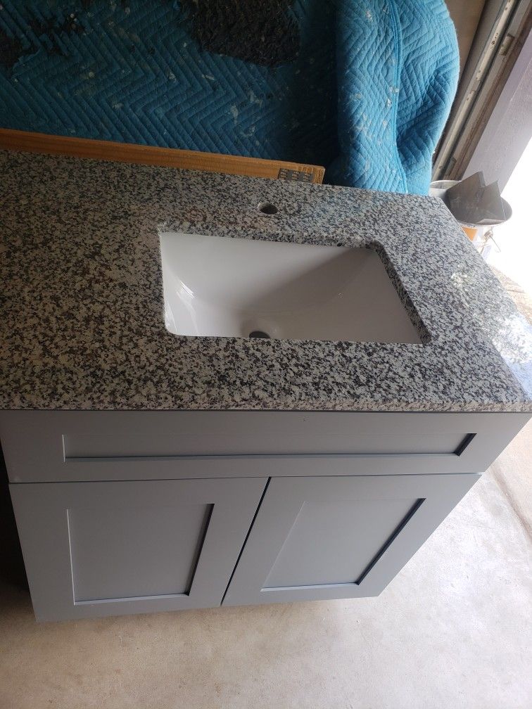 Vanity And Granite Top  34"x22.5 