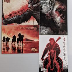 War for the Planet of the Apes Promo Cards Lot 4 Unused 2017 Movie Collectibles