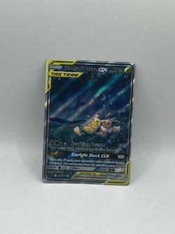 Non TCG Pokemon Pikachu & Eevee Gx Fan Art Card