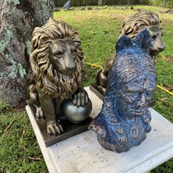 Concrete Lion Statues