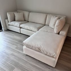 New Beige Sofa Cloud Couch Sectional