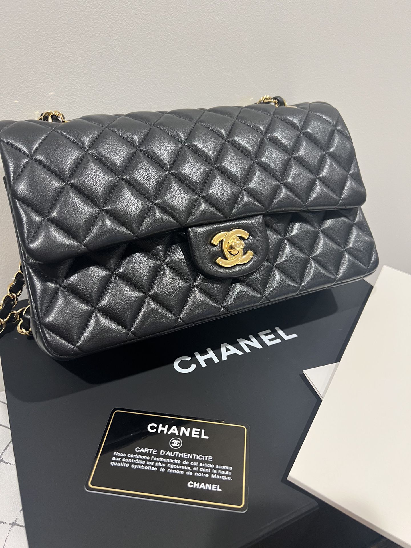 Chanel Vintage Classic Satin Mini Square Flap Bag