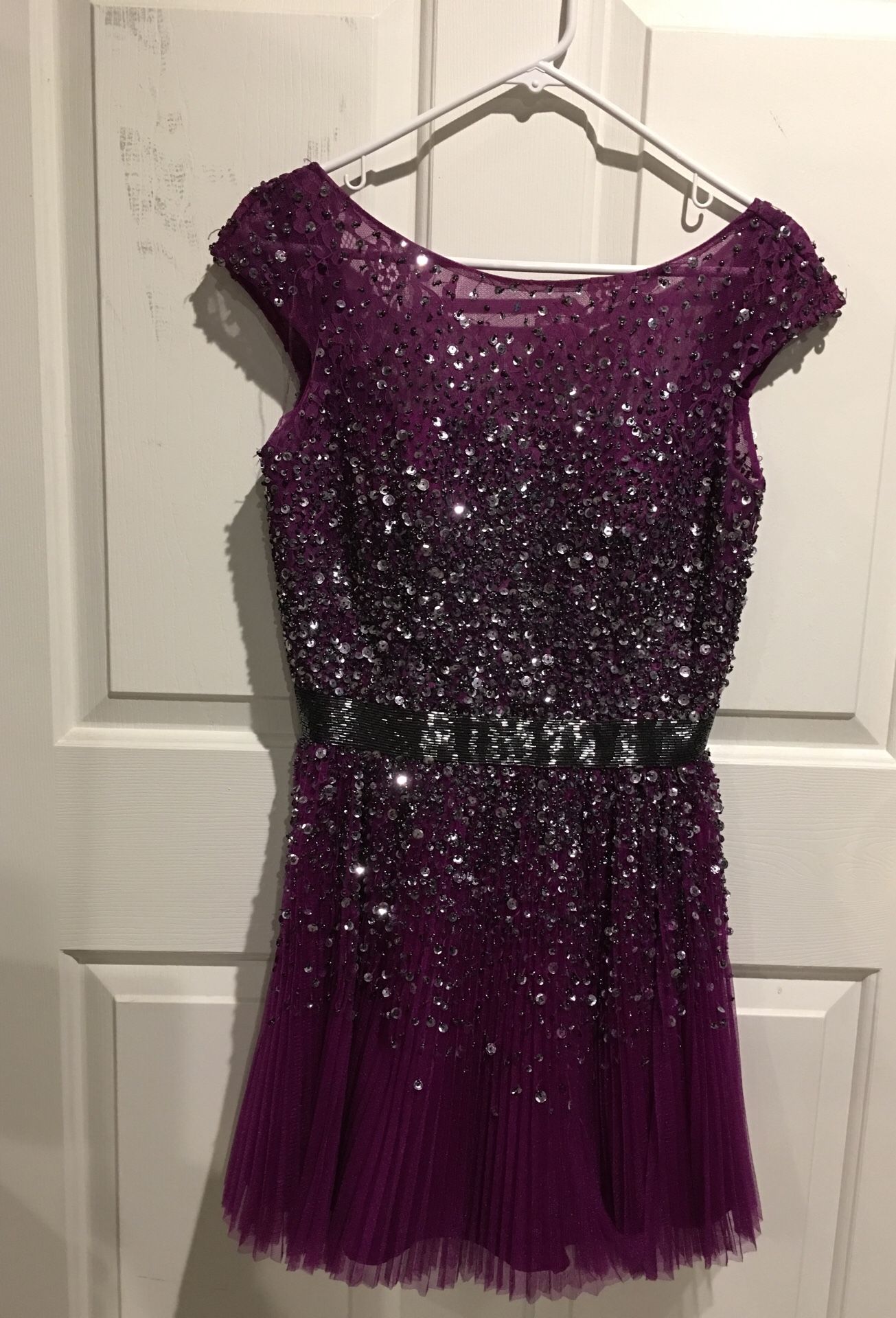 Sherri Hill plum/purple sequined dress