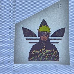 Iron On Heat Transfer  Good For T-shirts Sweaters Jackets T Shirt Design Size Is About 3x3 Adidas X Naruto #36