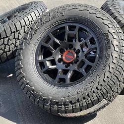 Black Silver Gold NEW 17” TRD Pro Style wheels Tacoma 6x5.5 4Runner Rims Tires A/T Toyota FJ Cruiser