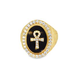 10k Yellow Gold Ankh Ring 