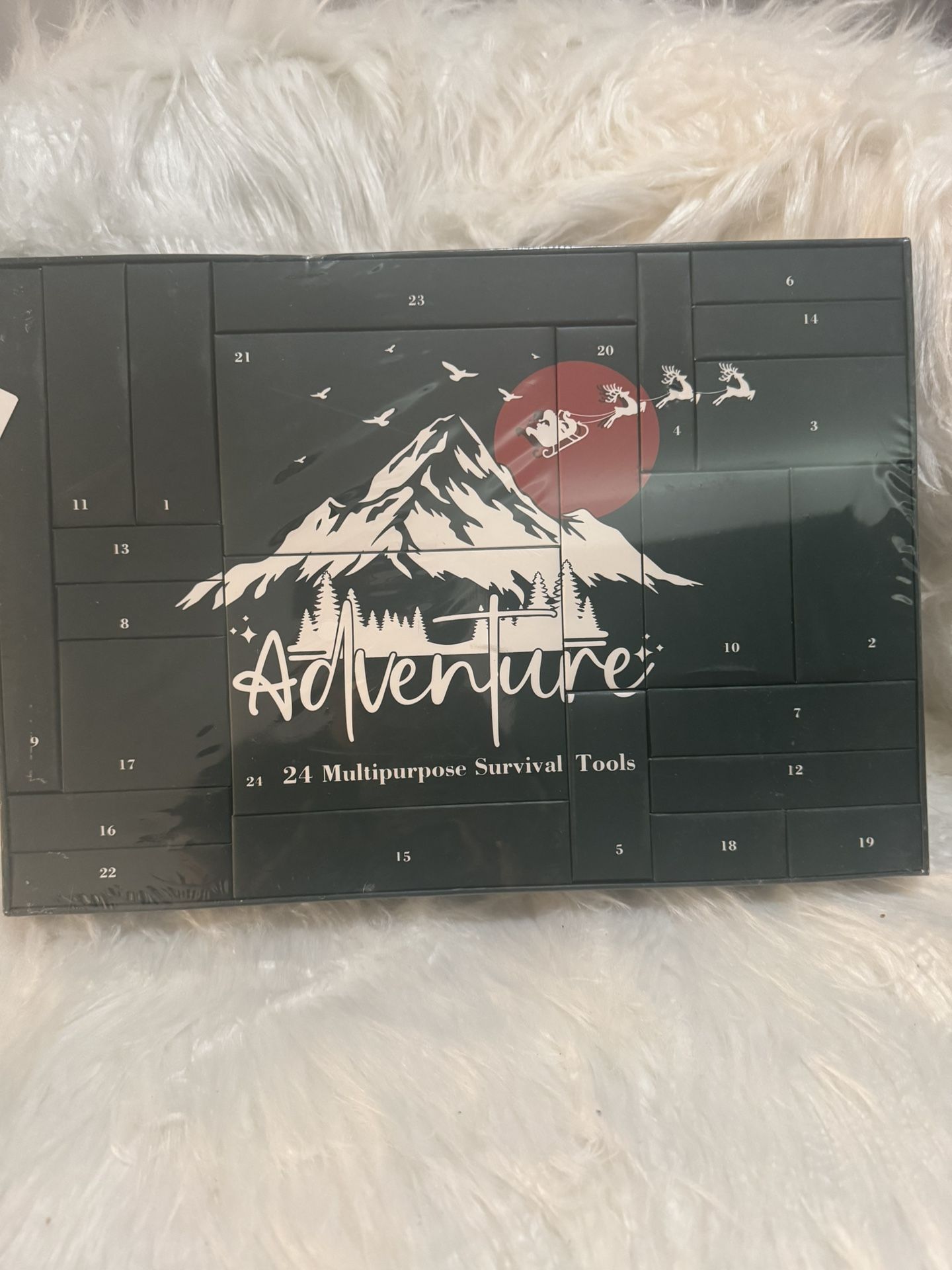 Artmag Survival Kit Advent Calendar - 24 Days Christmas Countdown Calendar with Survival Tool