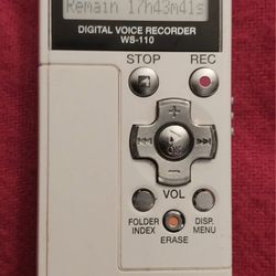 Olympus WS-110 WMA Digital Voice Recorder 256 MB Memory w/ USB Plug Pocket Sized