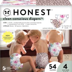 The Honest Company Diapers Size 4, 54 Count