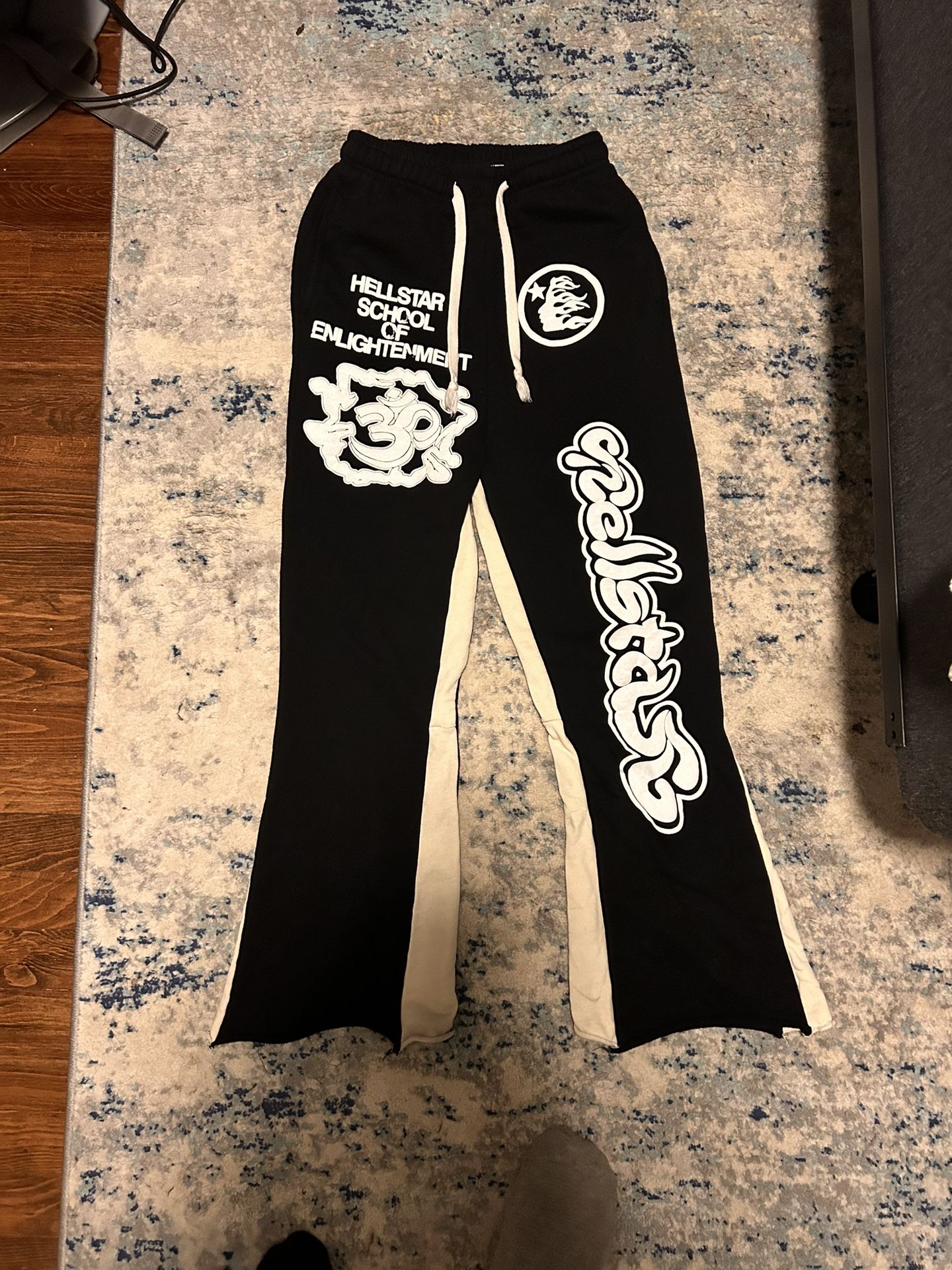 Black Flared Hell Star Sweats (with authentication Tag)