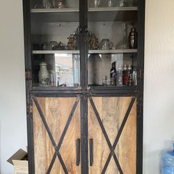 Wine Storage/hutch. Metal And Wood