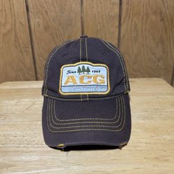 Vintage Nike ACG All Conditions Gear Patch Strapback Hat Cap Distressed Bill Y2K
