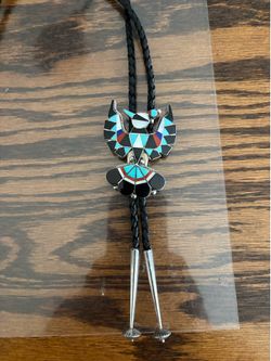 Authentic Zuni Pueblo bolo tie