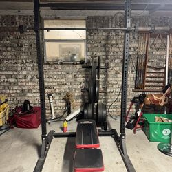 Squat Rack + Weights