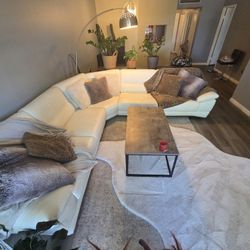 White Leather Sofa