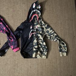 Bape Hooded Zip-Up Sweaters 